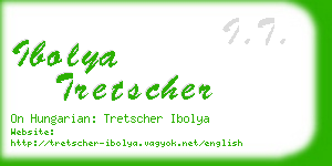 ibolya tretscher business card